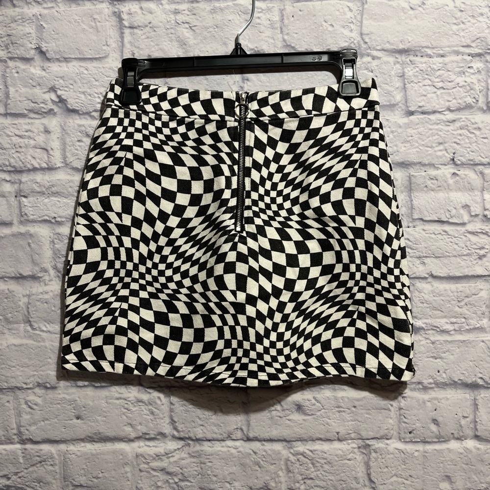 Elodie Checkered Mini Skirt Small